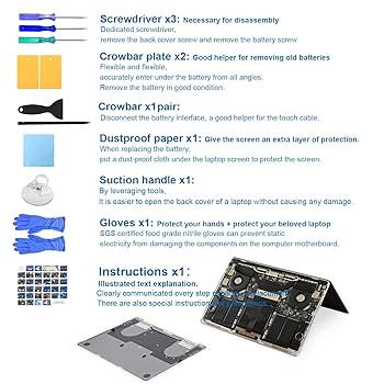 MacBook Pro 13インチバッテリー 【モデル:A1706 A1819】 Amazon.com: SNSYIY A1706 MacBook pro A1819 Replacement